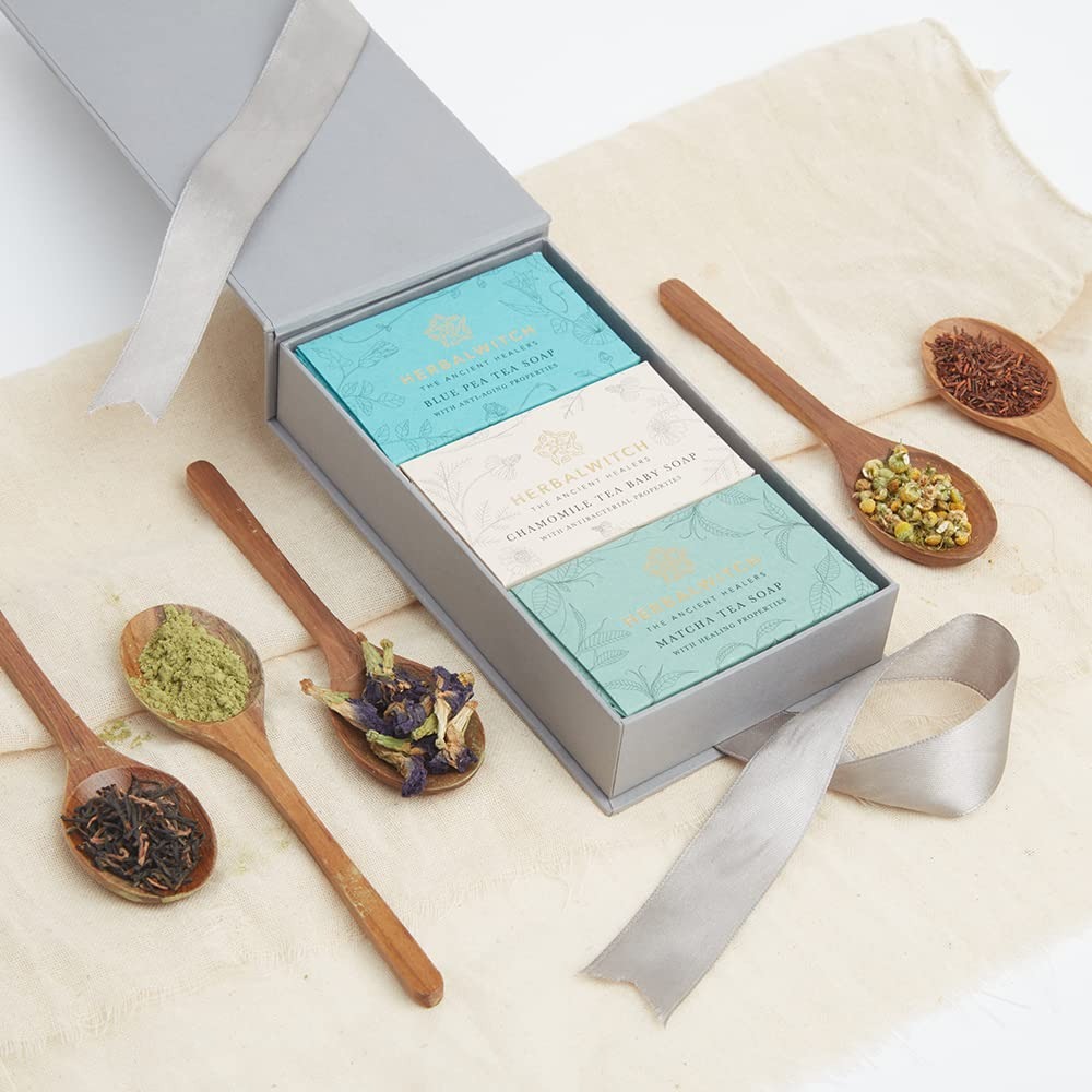 Herbalwitch Skin Healer Gift Set - 3 Piece Soap Set with Gift Box 